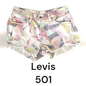Levis Vintage 501 Pastel Colored Shorty Shorts. Size 28 (6)